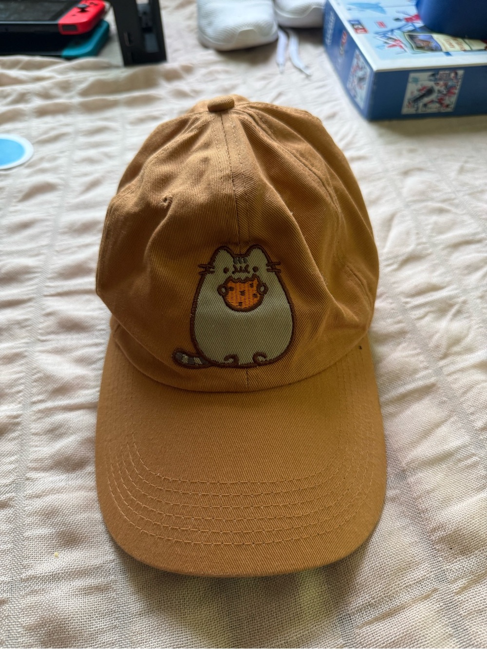 Pusheen Brown Baseball Cap with Cookie Patch